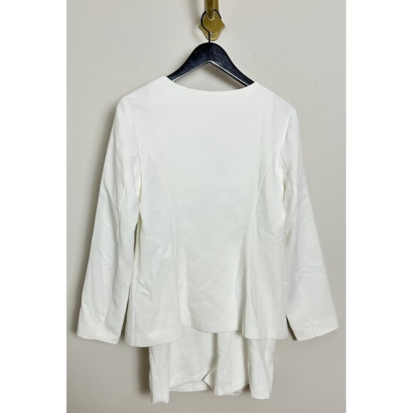 AMANDA UPRICHARD Long Sleeve Kya Romper in Ivory in Ivory Size Large - Picture 7 of 10